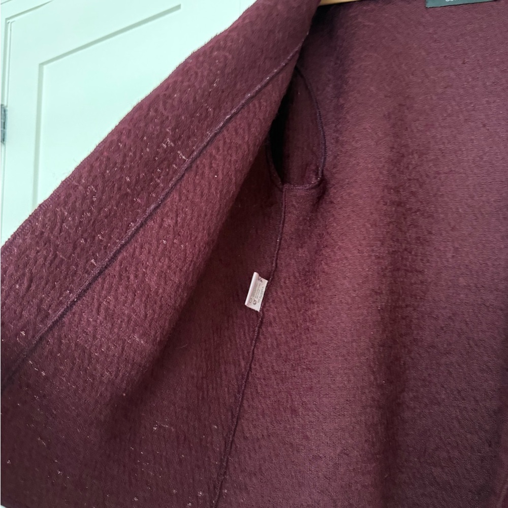 Susan Savill Women's Oversized Burgundy Open Cardigan - Size M-L - Picture 4 of 9